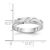 14k White Gold AA Quality .02 carat Diamond Trio Ladies Complete Wedding Band