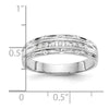 14k White Gold AA Quality 1/10 carat Diamond Trio Mens Complete Wedding Band