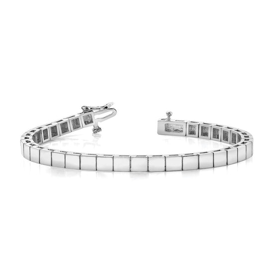 14k White Gold Holds 43 Stones up to 3mm Square Add-a-Diamond 7 inch Bracelet