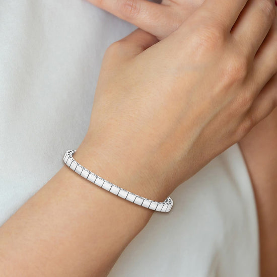 14k White Gold Holds 43 Stones up to 3mm Square Add-a-Diamond 7 inch Bracelet
