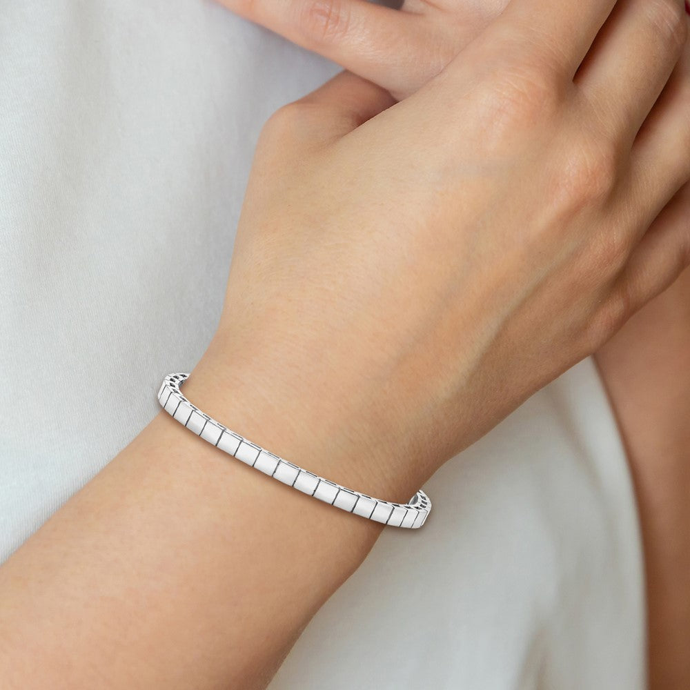 14k White Gold Holds 43 Stones up to 3mm Square Add-a-Diamond 7 inch Bracelet
