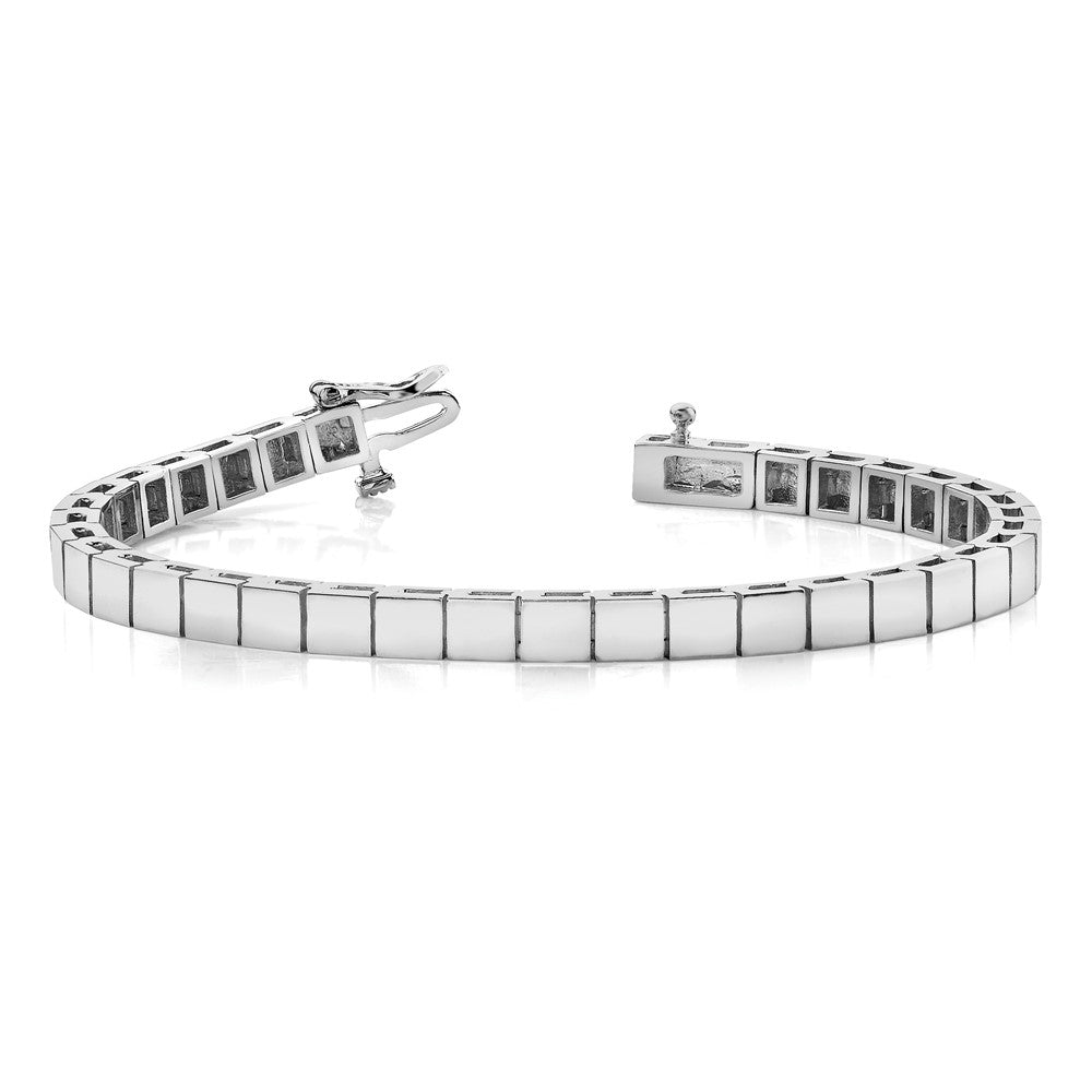 14k White Gold Holds 33 Stones up to 4mm Square Add-a-Diamond 7 inch Bracelet