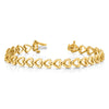14k Holds 25 Stones up to 2.75mm Heart-Shaped Add-a-Diamond 7 inch Bracelet