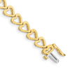 14k Holds 25 Stones up to 2.75mm Heart-Shaped Add-a-Diamond 7 inch Bracelet