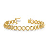 14k Holds 24 Stones up to 2.75mm Circle Add-a-Diamond 7 inch Tennis Bracelet