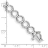 14k White Gold Holds 24 Stones up to 2.75mm Circle Add-a-Diamond 7 inch Tennis Bracelet