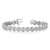 14k White Gold Holds 24 Stones up to 2.75mm Circle Add-a-Diamond 7 inch Tennis Bracelet
