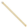 14k Holds 22 Stones up to 3.25mm Circle Add-a-Diamond 7 inch Tennis Bracelet