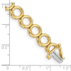 14k Holds 22 Stones up to 3.25mm Circle Add-a-Diamond 7 inch Tennis Bracelet