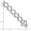 14k White Gold Holds 22 Stones up to 3.25mm Circle Add-a-Diamond 7 inch Tennis Bracelet