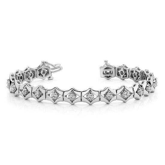 14k White Gold Holds 21 Stones up to 2.75mm Add-a-Diamond 7 inch Tennis Bracelet