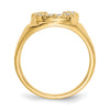 14k 1/2 carat VS Diamond Mens Horseshoe Ring