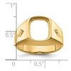 14k Polished Mens Diamond and Onyx Ring Mounting