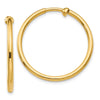 Gold Non-pierced Tube Hoop Earrings