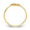 Gold Polished Diamond Heart Rings
