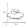 Gold Polished Diamond Heart Rings