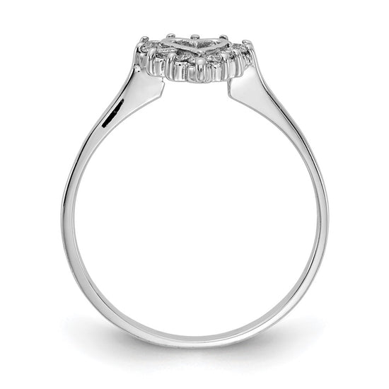 Gold Polished Diamond Heart Rings