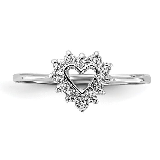 Gold Polished Diamond Heart Rings