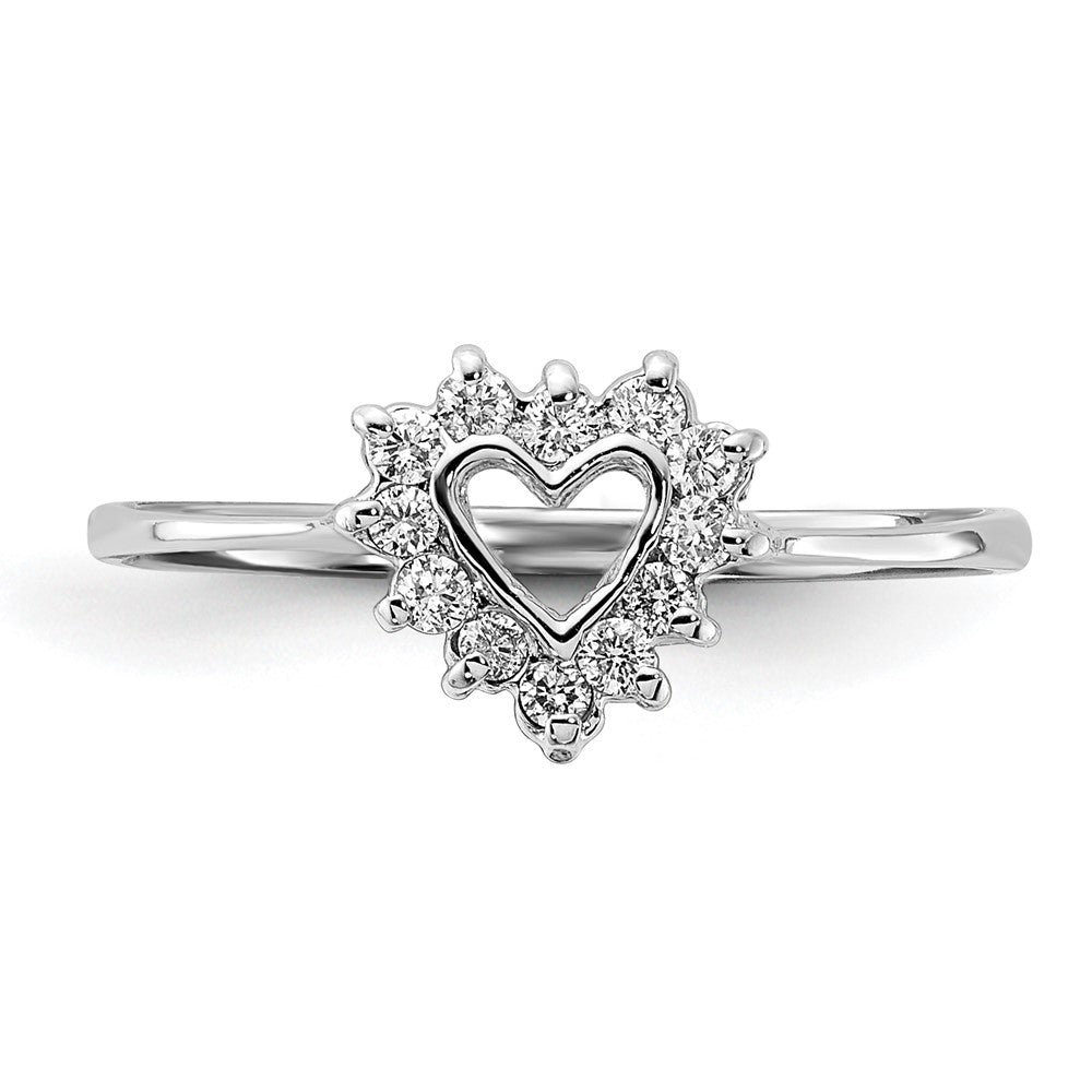 Gold Polished Diamond Heart Rings