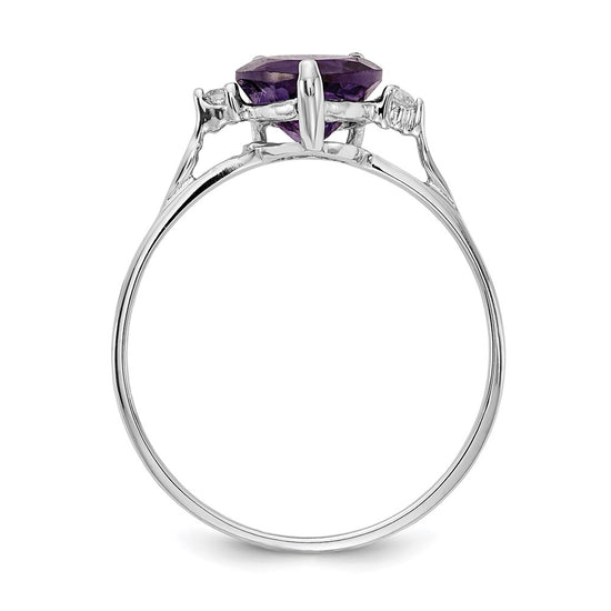 7mm Heart Gemstone & Diamond Rings