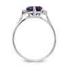 7mm Heart Gemstone & Diamond Rings