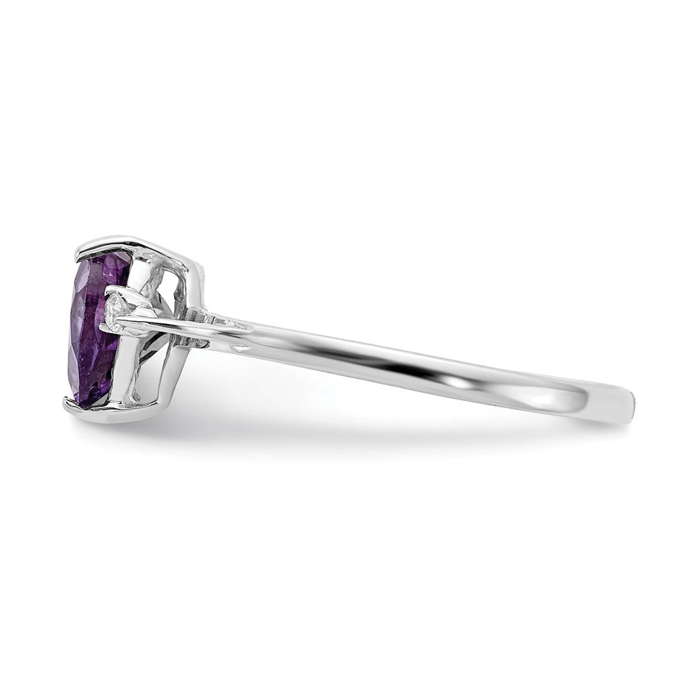 7mm Heart Gemstone & Diamond Rings