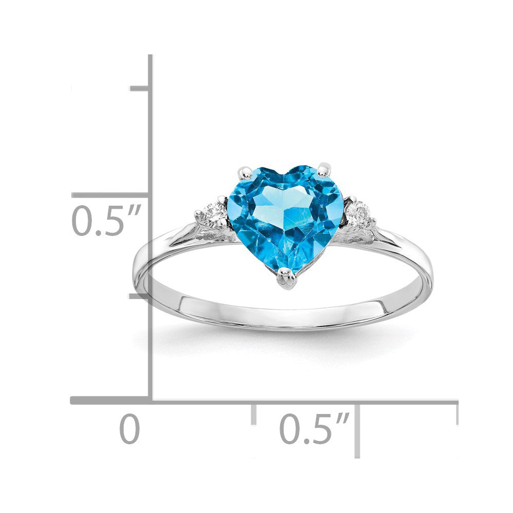 7mm Heart Gemstone & Diamond Rings