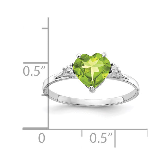 7mm Heart Gemstone & Diamond Rings