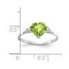 7mm Heart Gemstone & Diamond Rings