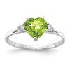 7mm Heart Gemstone & Diamond Rings