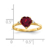 7mm Heart Gemstone & Diamond Rings