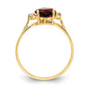 7mm Heart Gemstone & Diamond Rings