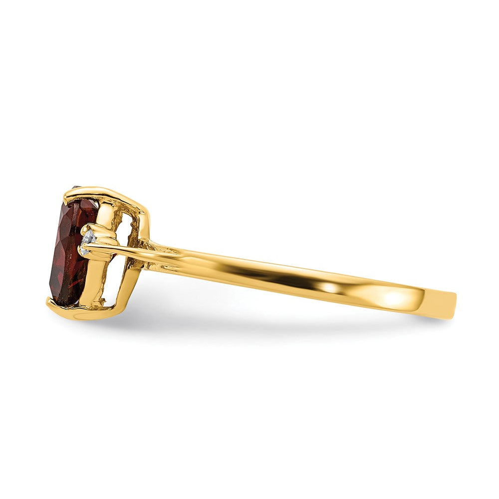 7mm Heart Gemstone & Diamond Rings
