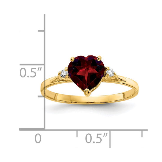 7mm Heart Gemstone & Diamond Rings