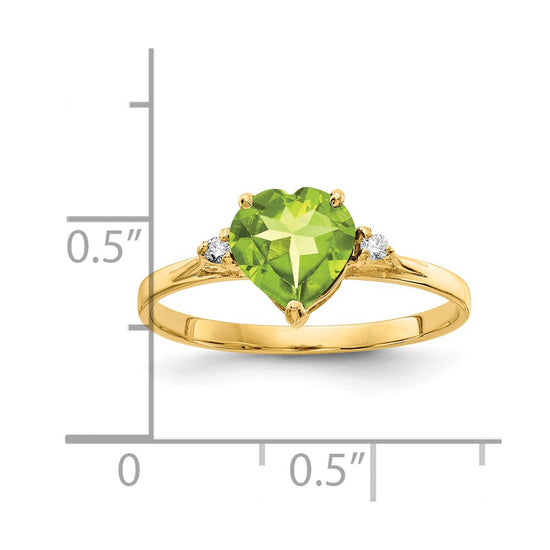 7mm Heart Gemstone & Diamond Rings