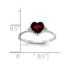 14k White Gold Heart Gemstone & Diamond rings