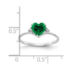 14k White Gold Heart Gemstone & Diamond rings