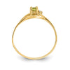 14k 5x3mm Oval Peridot and AA Diamond Ring