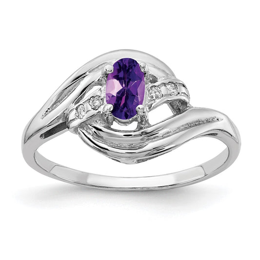 5x3mm Oval Gemstone & Diamond Rings