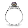 Gold Polished Freshwater Pearl and Diamond Rings
