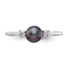 Gold Polished Freshwater Pearl and Diamond Rings