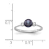 Gold Polished Freshwater Pearl and Diamond Rings