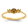 14k Polished Diamond & Pearl Ring Mounting