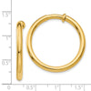 14k 3x25mm Polished Tube Hoop Non-pierced Earrings