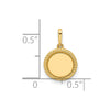 14K Polished with Rope Edge .009mm Thickness Engravable Round 9.9mm Disc Charm