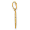 14K Plain with Rope Edge Engravable Oval 11.4x7.8mm Charm