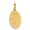 14K Plain with Rope Edge Engravable Oval 11.4x7.8mm Charm