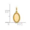 14K Plain with Rope Edge Engravable Oval 11.4x7.8mm Charm