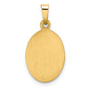 14k Polished and Satin Hollow Our Lady Of Guadalupe Medal Oval Charm