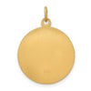 14k Polished and Satin Solid St Theresa Medal Round Pendant